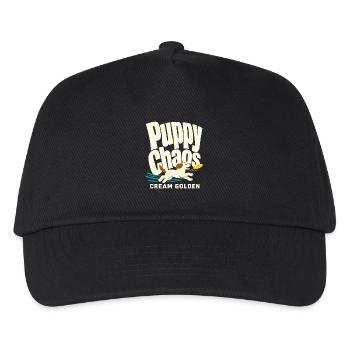 Puppy Chaos Cream Golden Retriever Dog Lover - Kids’ Baseball Cap - black - Front