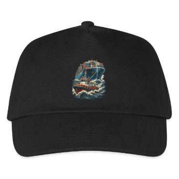 Schleppschiffe Schlepper - Kinder Basecap - Schwarz - Vorne