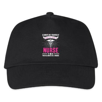 Krankenschwester - Kinder Basecap - Schwarz - Vorne