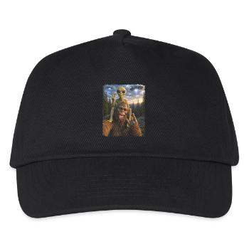 Bigfoot Alien Rocker, Rock Musik, Rock Hand, UFO - Kinder Basecap - Schwarz - Vorne