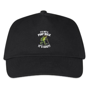  Its Not A Pimp Walk Its Gout Lustiger Frosch - Kinder Basecap - Schwarz - Vorne