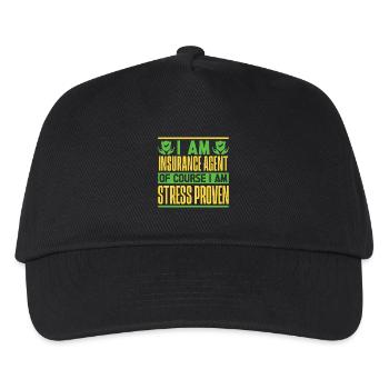 Insurance Agent Stress Proven Funny Insurance - Kids’ Baseball Cap - black - Front