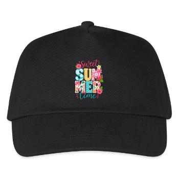 Sommerferien tropisches Sonnenfruchtgeschenk - Kinder Basecap - Schwarz - Vorne