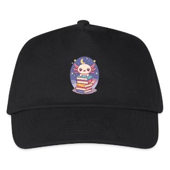 Un Axolotl Lecteur de Livres Un rat de bibliothèque Un rat de bibliothèque - Casquette de baseball Enfant - noir - Devant
