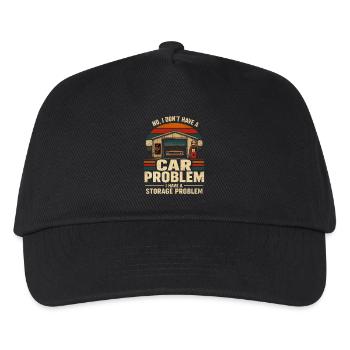 Not a Car Problem | Retro Garage Humor - Kids’ Baseball Cap - black - Front