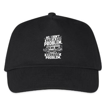 Not a Car Problem | Retro Garage Humor - Kids’ Baseball Cap - black - Front