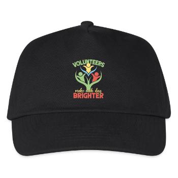 Volunteer Appreciation Make Each Day Brighter - Kids’ Baseball Cap - black - Front
