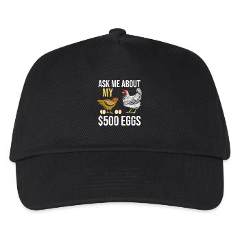 Farmer Rooster Flock Poultry Chicken - Kids’ Baseball Cap - black - Front