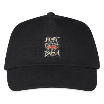 Graphique grunge du drapeau britannique de Grande-Bretagne - Casquette de baseball Enfant - noir - Devant