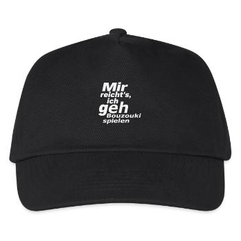 Bouzouki Ich geh Spielen Hellas Fun Greek - Kinder Basecap - Schwarz - Vorne