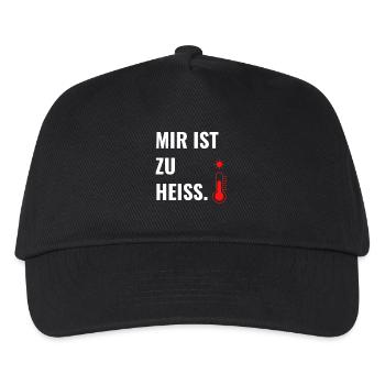 Mir ist zu heiß. - Kinder Basecap - Schwarz - Vorne