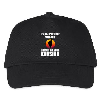 Ich brauche keine Therapie ich muss nach Korsika - Kinder Basecap - Schwarz - Vorne