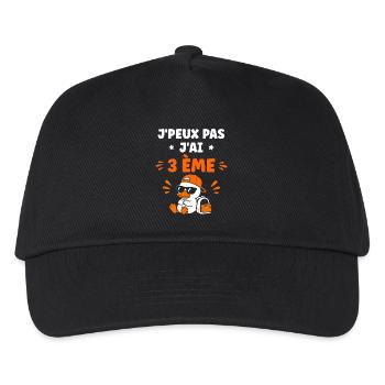 J'peux pas j'ai 3ème - Casquette de baseball Enfant - noir - Devant