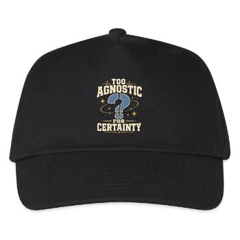 Agnostisch, Aber Müde Lustiges Agnostiker-geschenk - Kinder Basecap - Schwarz - Vorne
