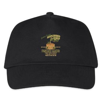 Breakfast Funny Brunch Coffee Pancake Maple Syrup - Kids’ Baseball Cap - black - Front
