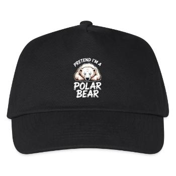 Eisbär Sprüche Eisbären Lustiges Eisbär Geschenk - Kinder Basecap - Schwarz - Vorne