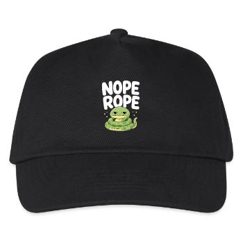 Nope Rope Funny Grumpy Green - Kids’ Baseball Cap - black - Front