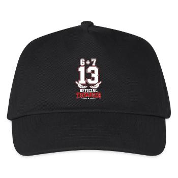 Officiellement Ado 13 Ans | Anniversaire Humour - Casquette de baseball Enfant - noir - Devant