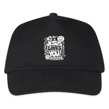 Jésus t’aime Vérité Design - Casquette de baseball Enfant - noir - Devant