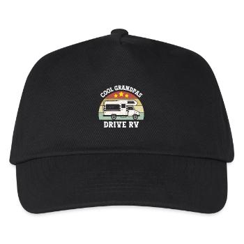 Grand-père Coucher de Soleil en camping-car - Casquette de baseball Enfant - noir - Devant