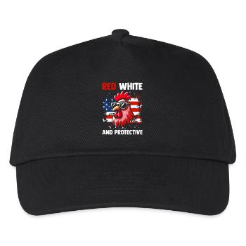 Patriotic Farmer Rooster Flock Poultry USA Pride C - Kinder Basecap - Schwarz - Vorne