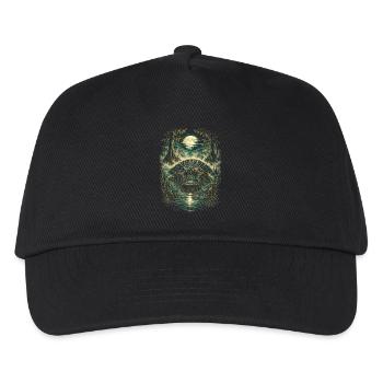 Sumpf Alligator - Kinder Basecap - Schwarz - Vorne