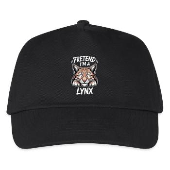 Luchs Sprüche Luchse Lustiges Luchs Geschenk - Kinder Basecap - Schwarz - Vorne