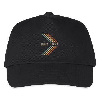 1971 Limited Edition Geburtstag Herren Damen Retro - Kinder Basecap - Schwarz - Vorne