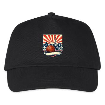 France Vintage Fußball Shirt für Männer und Frauen - Kinder Basecap - Schwarz - Vorne
