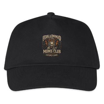 Mama Humor Skelett Kaffee Rock Chaos Geschenk - Kinder Basecap - Schwarz - Vorne