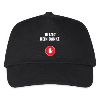 Hitze? Nein danke. - Kinder Basecap - Schwarz - Vorne