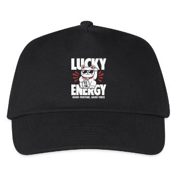 Énergie Chanceuse Chat Cool - Casquette de baseball Enfant - noir - Devant