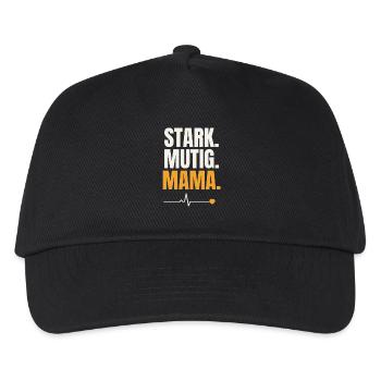 Stark Mutig Mama - Kinder Basecap - Schwarz - Vorne