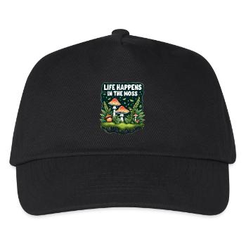 Life Happens In The Moss Moos Terrarium - Kids’ Baseball Cap - black - Front