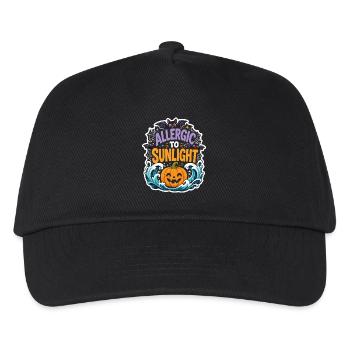 Allergic to Sunlight Halloween Sticker - Kids’ Baseball Cap - black - Front