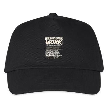 Réflexions pendant le travail – Humour de bureau - Casquette de baseball Enfant - noir - Devant