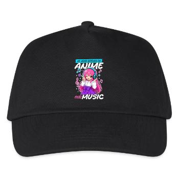 Anime and Music Chibi - Kinder Basecap - Schwarz - Vorne