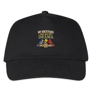Observation des oiseaux dans le jardin Amoureux des oiseaux - Casquette de baseball Enfant - noir - Devant