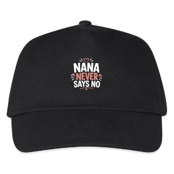 Nana Never Says No Typography Tee - Kids’ Baseball Cap - black - Front