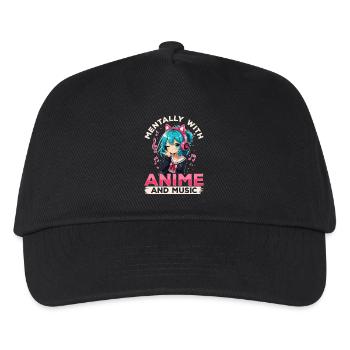 Anime and Music Chibi - Kinder Basecap - Schwarz - Vorne