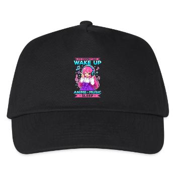 Anime and Music Chibi - Kinder Basecap - Schwarz - Vorne