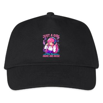 Anime and Music Chibi - Kids’ Baseball Cap - black - Front