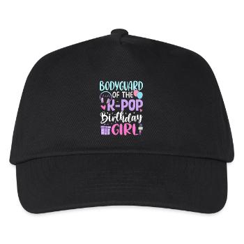 Bodyguard of The K-Pop Birthday Girl - Kinder Basecap - Schwarz - Vorne