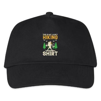 This is my lucky Hiking Shirt - Outdoor Hiking - Kinder Basecap - Schwarz - Vorne
