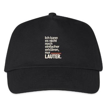 Nicht Einfacher Erklären Nur Lauter Lehrer Büro - Kinder Basecap - Schwarz - Vorne