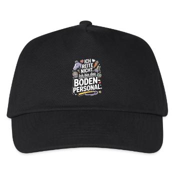 Pferde Ich Reite Nicht Ich Bin Das Bodenpersonal - Kinder Basecap - Schwarz - Vorne