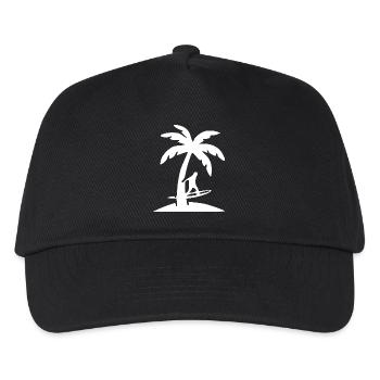 surf surfer palm tree gift summer vacation - Kids’ Baseball Cap - black - Front