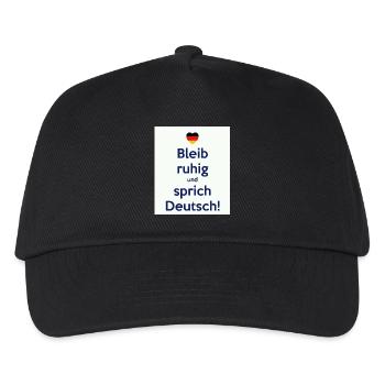 Bleib ruhig und sprich Deutsch! - Kinder Basecap - Schwarz - Vorne