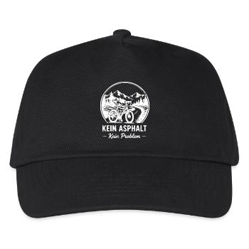 Kein Asphalt Kein Problem - Kinder Basecap - Schwarz - Vorne