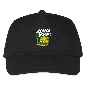 Aloha Strände Surf Retro | Sommer-Humorgeschenk - Kinder Basecap - Schwarz - Vorne